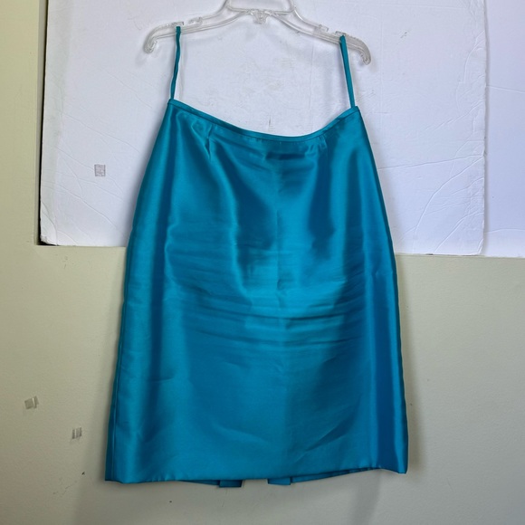 Tahari ASL LUXE Tiffany Blue Ruffle Jacket Skirt Evening Formal Suit Two Piece 6 - Picture 6 of 16